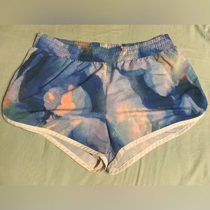 DSG running shorts women’s size large in blue, white, purple, peach